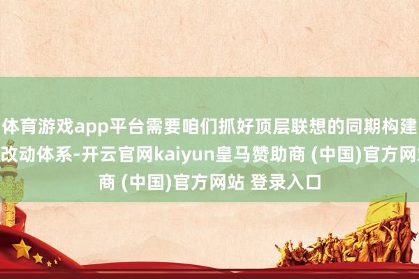 體育游戲app平臺(tái)需要咱們抓好頂層聯(lián)想的同期構(gòu)建好農(nóng)業(yè)科技改動(dòng)體系-開云官網(wǎng)kaiyun皇馬贊助商 (中國)官方網(wǎng)站 登錄入口